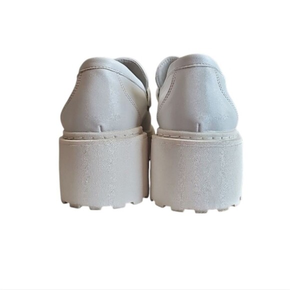 Steve Madden White Platform Loafers Chunky Lug Sole Slip-Ons Sz 10 Y2K Inspired - Picture 9 of 12